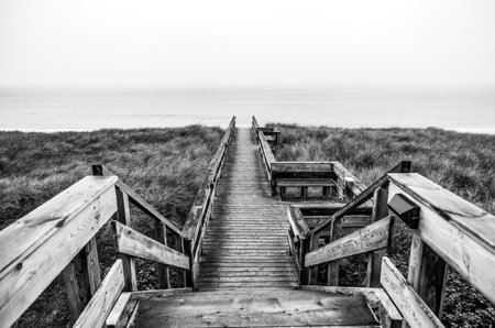 The Way to the Beach, Wenningstedt, Sylt, Germanyの写真素材