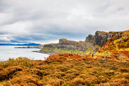 Landscape at the Isle of Skye, Scotland, United Kingdom, Europeの写真素材