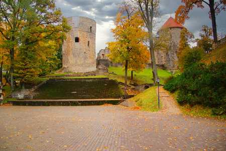 City of Cesis in Latvia, Baltic States, Europeの写真素材