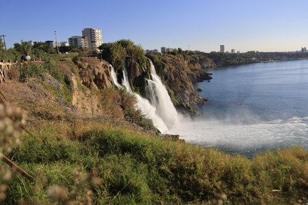 The Lower Duden Waterfalls in the city of Antalya, Turkeyの写真素材