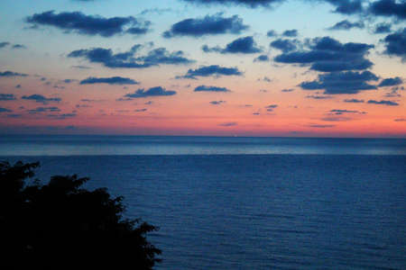 Scenic sunrise above the seaの写真素材