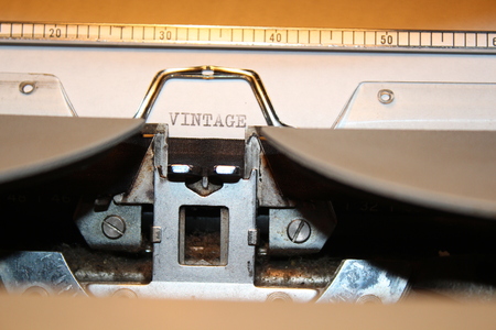  Vintage  typed using an old typewriterの写真素材