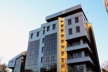 New office building facadeのeditorial素材