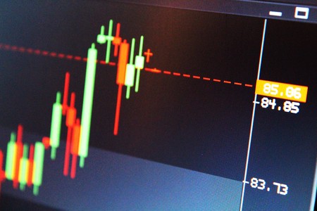 Stock japanese candles chart
