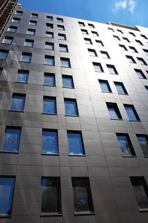 Modern office windows wallの写真素材