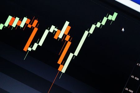 Bullish stock market chartの写真素材