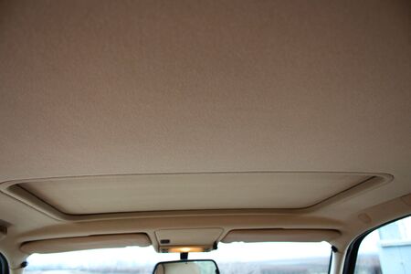 Car cream headliningの写真素材