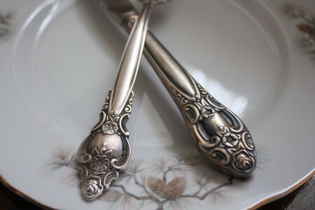 Openwork handle cutleryの写真素材