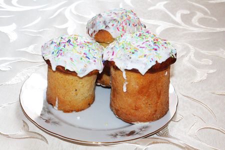Three Easter cakesの写真素材