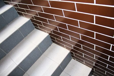Clinker tiles and stairsの写真素材