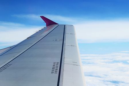 View from flying Planeの写真素材