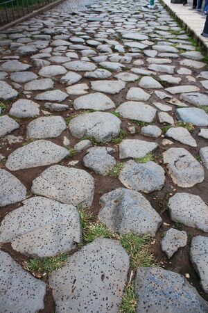 Ancient Roman cobblestonesの写真素材