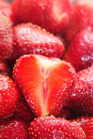 Macro of Strawberriesの写真素材