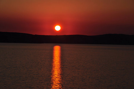 Sunset at seaの写真素材