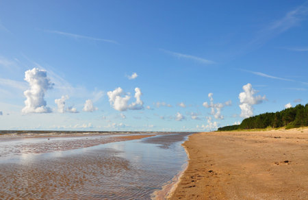 beach and cloudsの写真素材