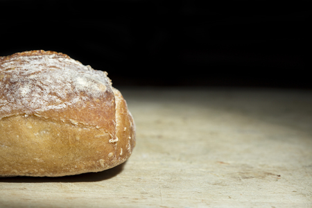French bread on a dark background.の写真素材