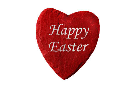 red heart happy easterの写真素材