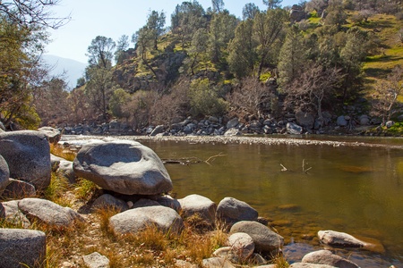 Kern River in California Sierra Nevadaの写真素材