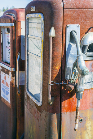 Old Petrol Pumps in Arizonaのeditorial素材