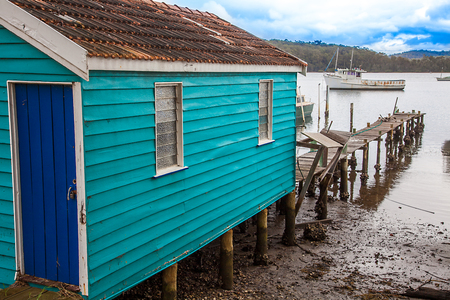 At Wallaga Lake in Narooma Australia New South Walesの写真素材