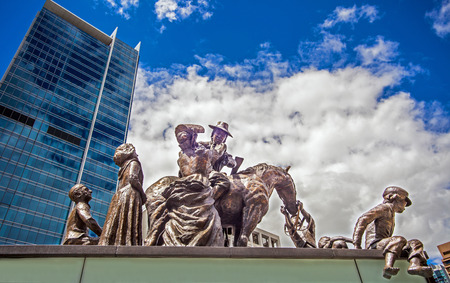Statue on King George Square Brisbane Queensland Australiaのeditorial素材