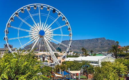 On the waterfront in Cape Town overlooking Table Mountain