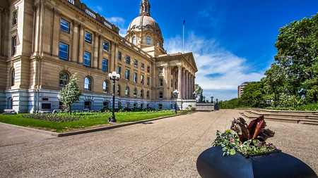 Alberta Legislature Building Edmonton Canadaのeditorial素材