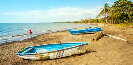On the beach of Playa Tarcoles Costa Ricaの写真素材