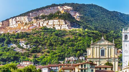 Marble quarry at Brescia Lombardy Italyの写真素材