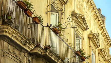 In the old town of Lecce Puglia Italyの写真素材