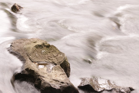 long exposure  shot of small torrentの写真素材