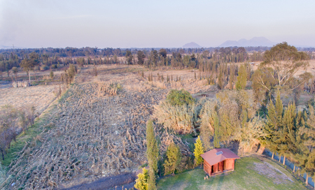 Xochimilco, famous wetlands from Mexico City, Aerial viewの写真素材