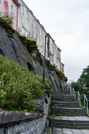 An insight into the city of Talinn - A pedestrian walkway in the cityの写真素材