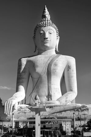 THAILAND - July 31, 2016:Model very large Buddha statue sitting meditationの写真素材