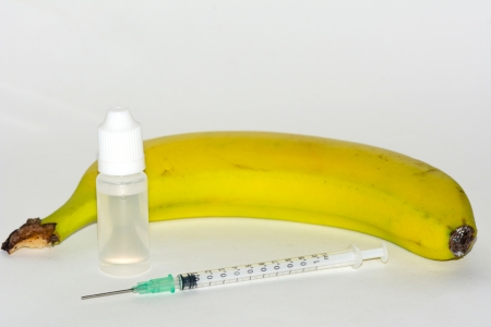 Liquid with bananaの写真素材