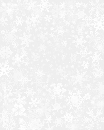 Subtle snow flakes on a light gray background.の写真素材