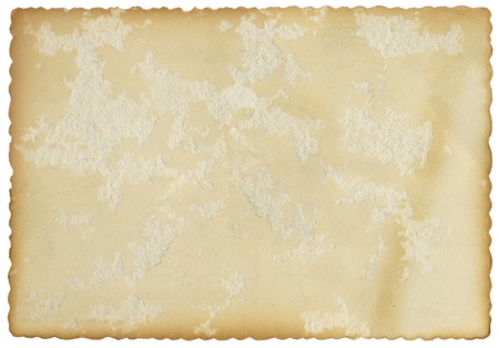 An old vintage postcard with decorative fluted edges.