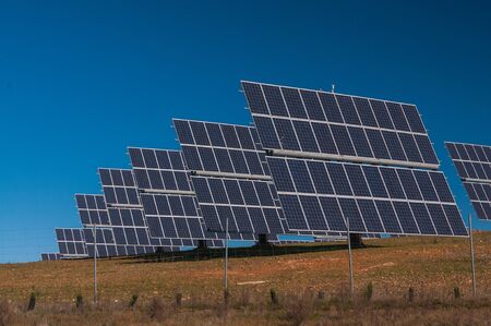 solar collector, plant on field