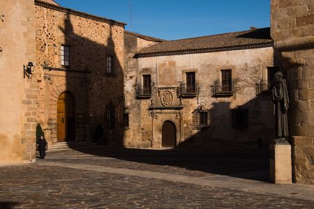historical houses in Caceres in Extremaduraの写真素材