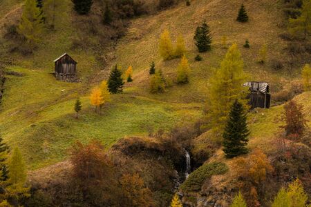typical landscape in the montainsの写真素材