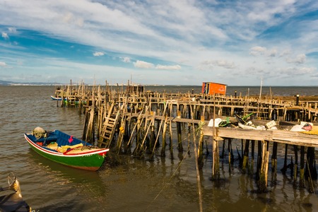 Carrasqueira ancient fishing portの写真素材