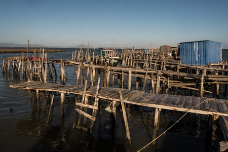 Carrasqueira ancient fishing portの写真素材