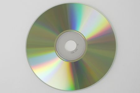 A Compact Disc on gray background. Not isolated. 