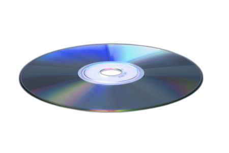 A Compact Disc isolated on the white background