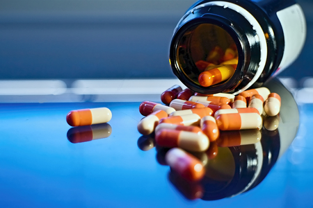 Spilled medicine preparation for administration to a patient.