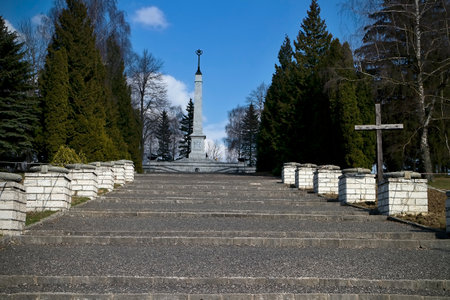 Liptovsky Mikulas, Haj-Nicovo, Slovakia: memorial to fallen heroes in World War II.のeditorial素材