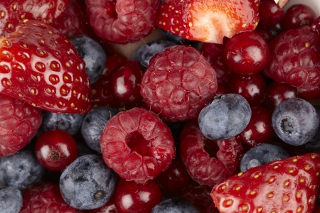 Fruit salad of berries - Closeupの写真素材