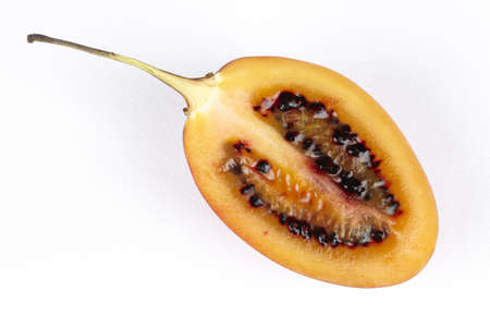 Halved Tamarilloの写真素材