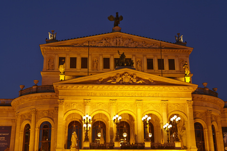 The old opera house in Frankfurt , Germanyのeditorial素材