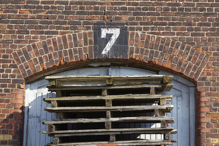 Old warehouse in the harbour of Hamburg (Germany)の写真素材
